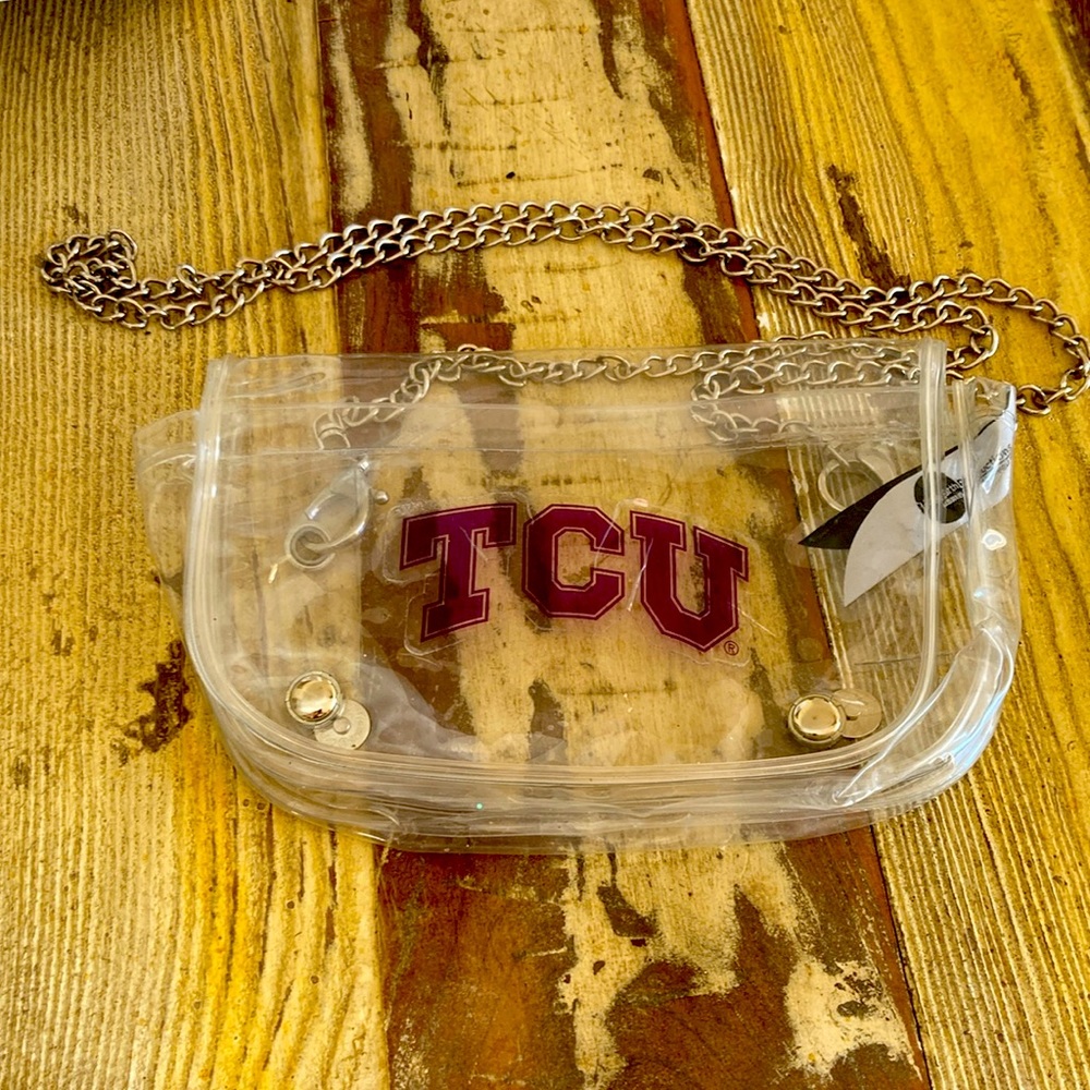 TCU CLEAR SPORTING/CONCERT EVENT SECURITY PURSE! GREAT CONDITION!